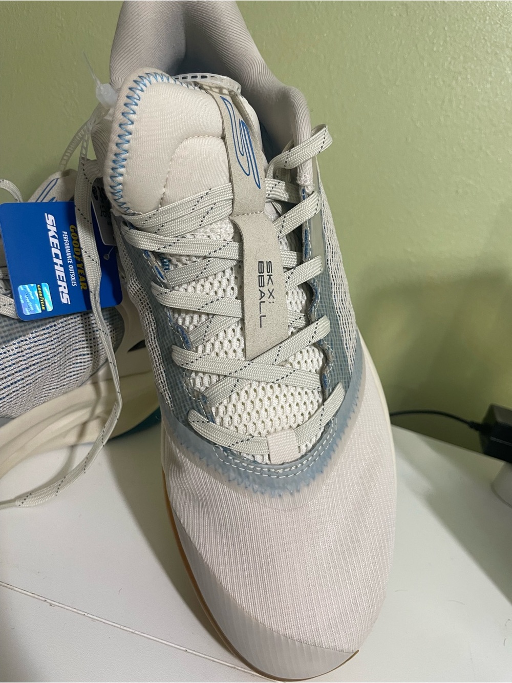 Skechers SKX Float Men's Athletic Shoes Size 14 White Blue Goodyear Rubber Sole - Picture 8 of 12